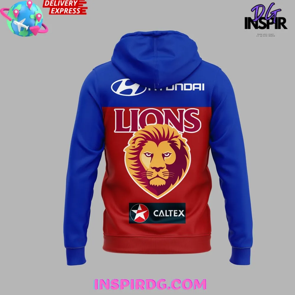 -Special New AFL Brisbane Lions Red Blue Hoodie