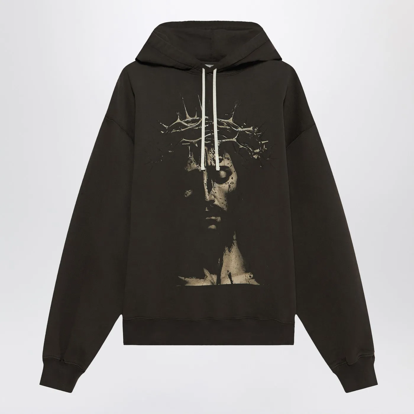 1989 Studio    1989 Studio Hoodie Jesus Dark Brown