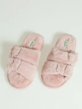 2 Strap Buckle Slipper - Blush