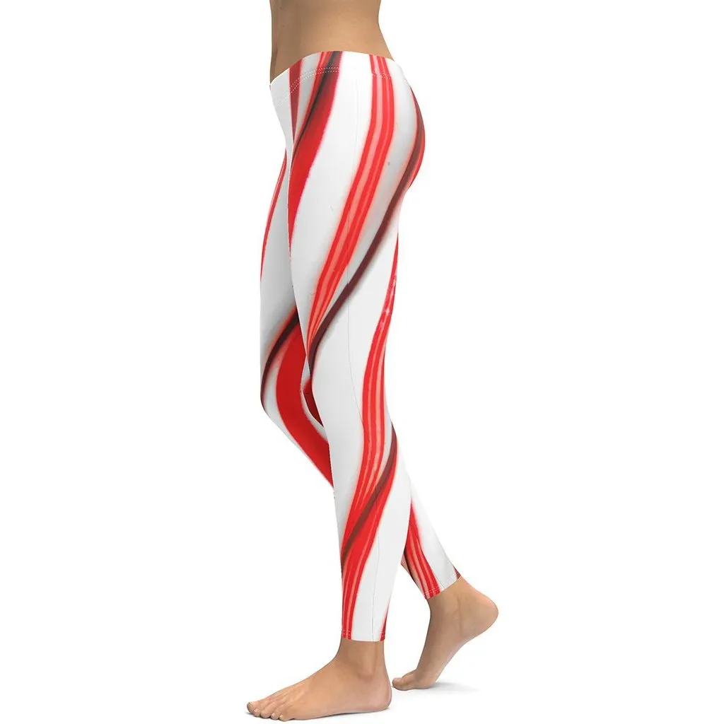 3D Candy Cane Leggings