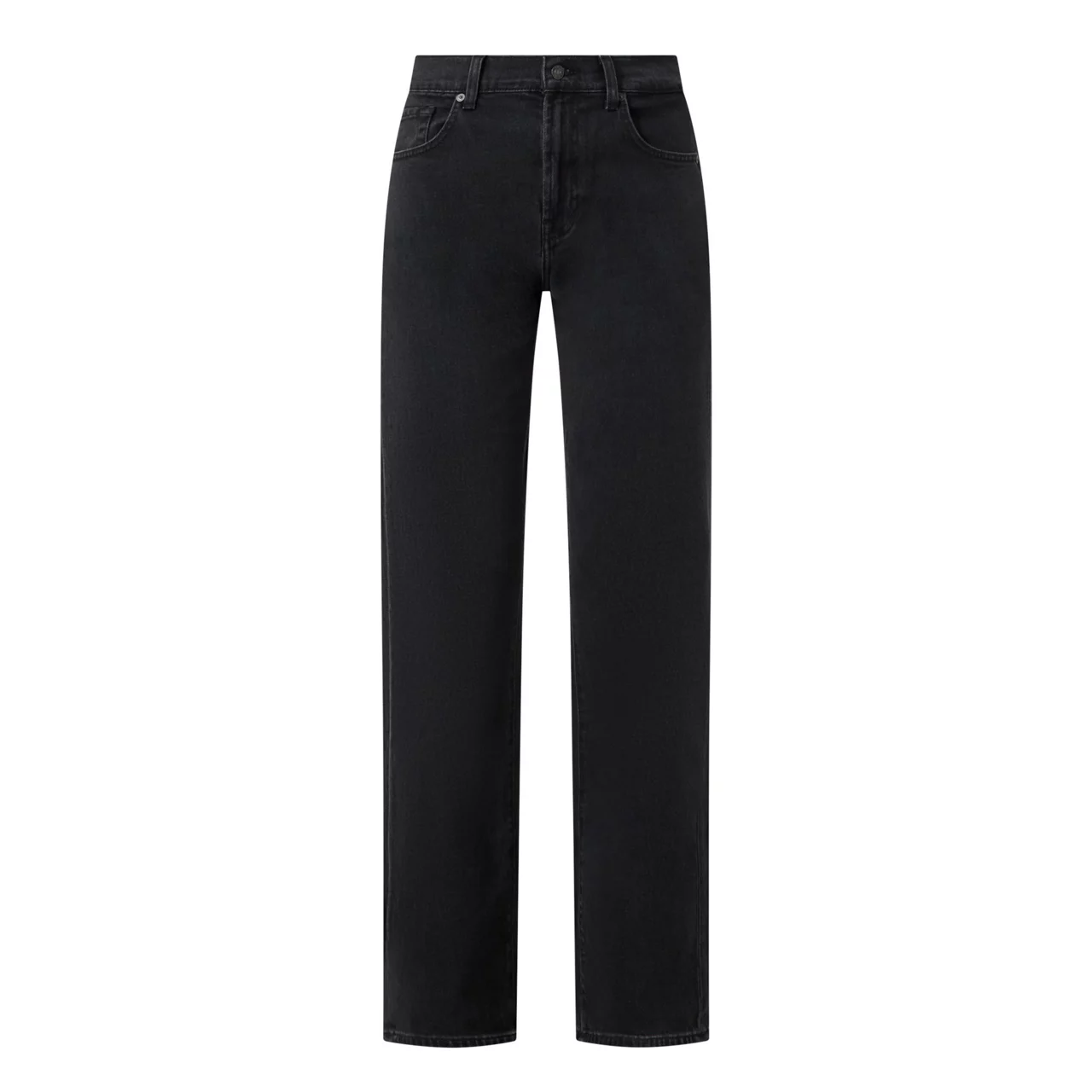 7 FOR ALL MANKIND Tess Straight-Leg Jeans - Black