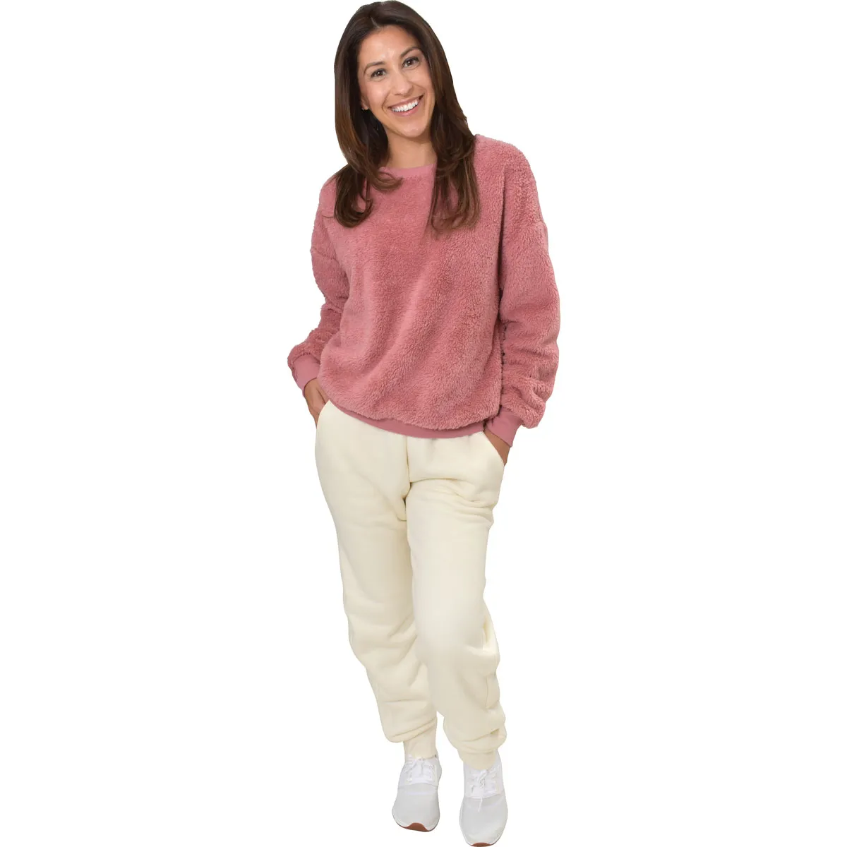 90 Degree Women's Sherpa Crew Neck Fleece