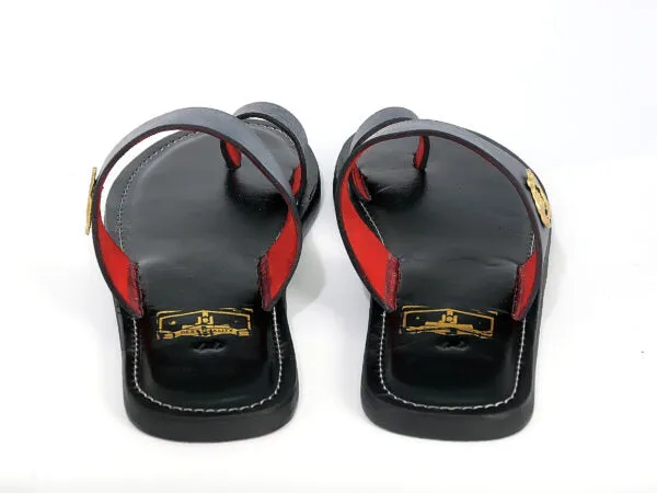 Adekorato Straight Toe Black handmade Slipper