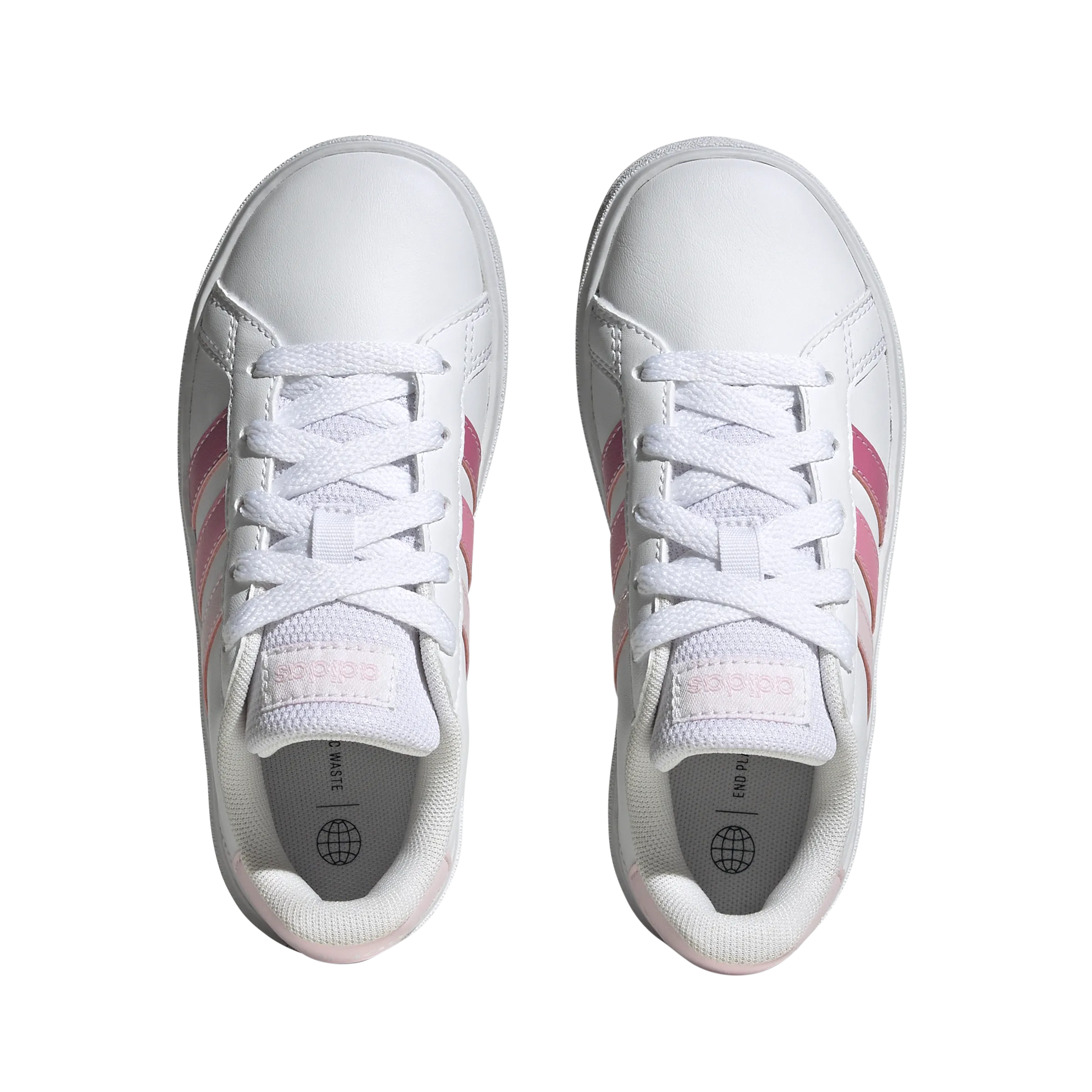 adidas Grand Court 2.0 Trainers - Girls - White/Pink