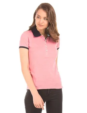 Aeropostale Heathered Pique Polo Shirt