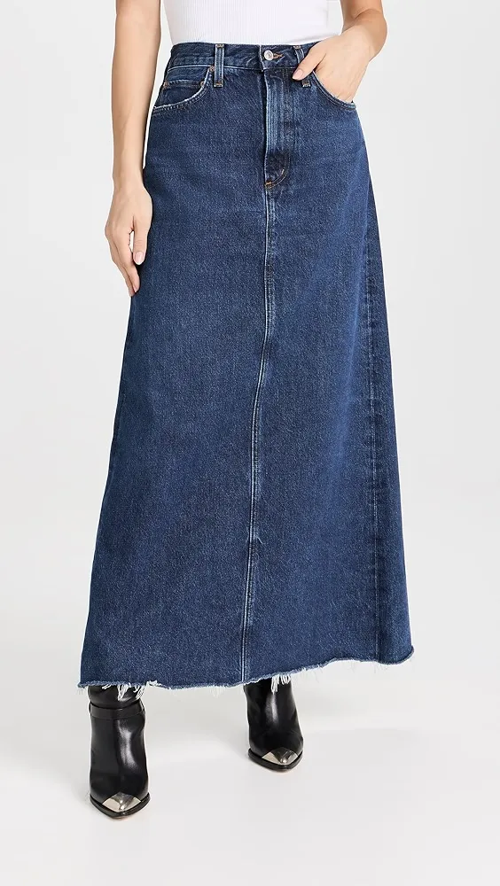 AGOLDE   Hilla Denim Skirt 