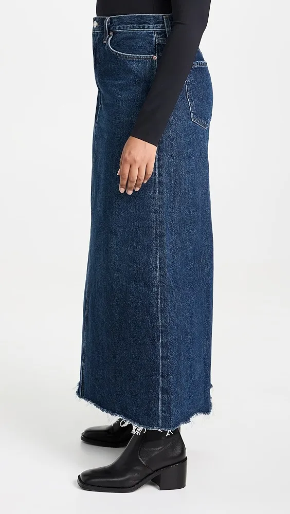 AGOLDE   Hilla Denim Skirt 