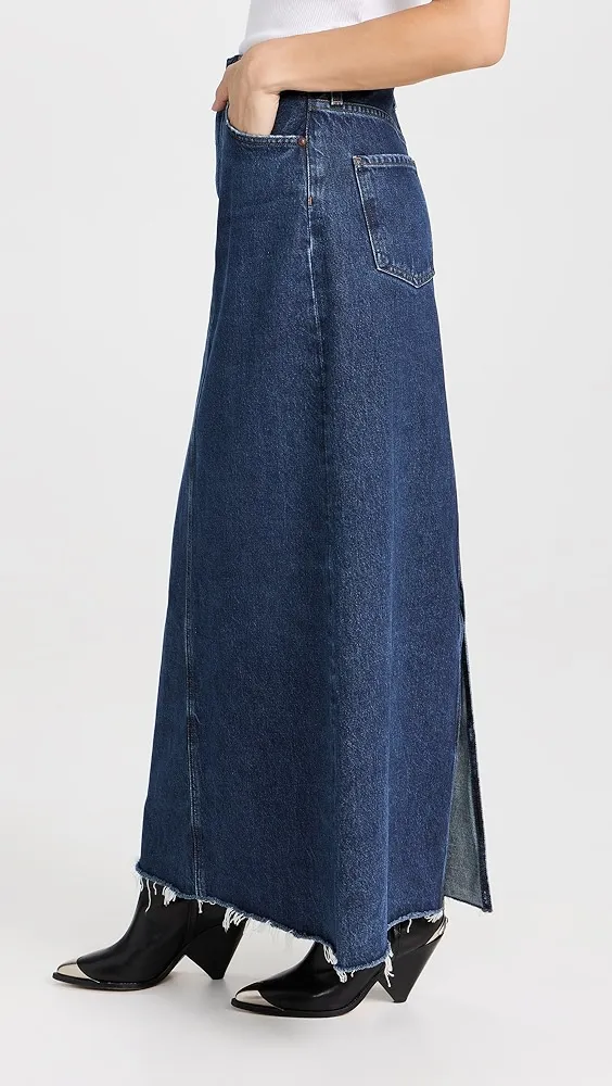 AGOLDE   Hilla Denim Skirt 