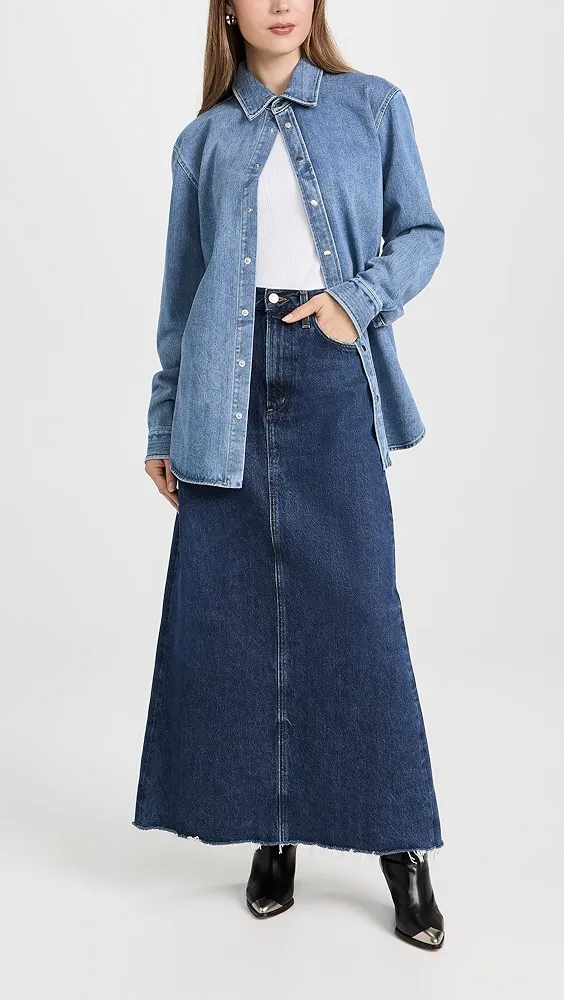 AGOLDE   Hilla Denim Skirt 