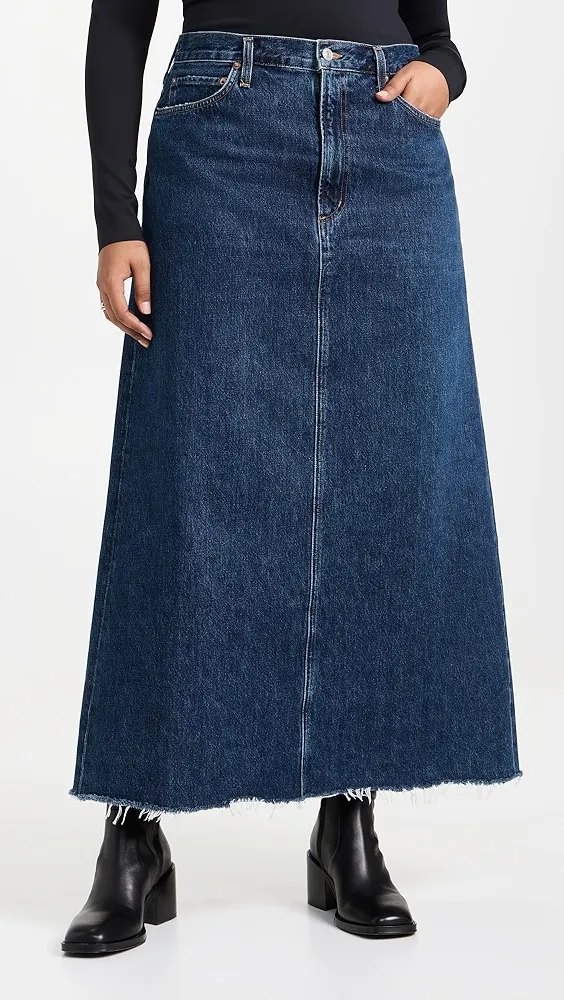 AGOLDE   Hilla Denim Skirt 