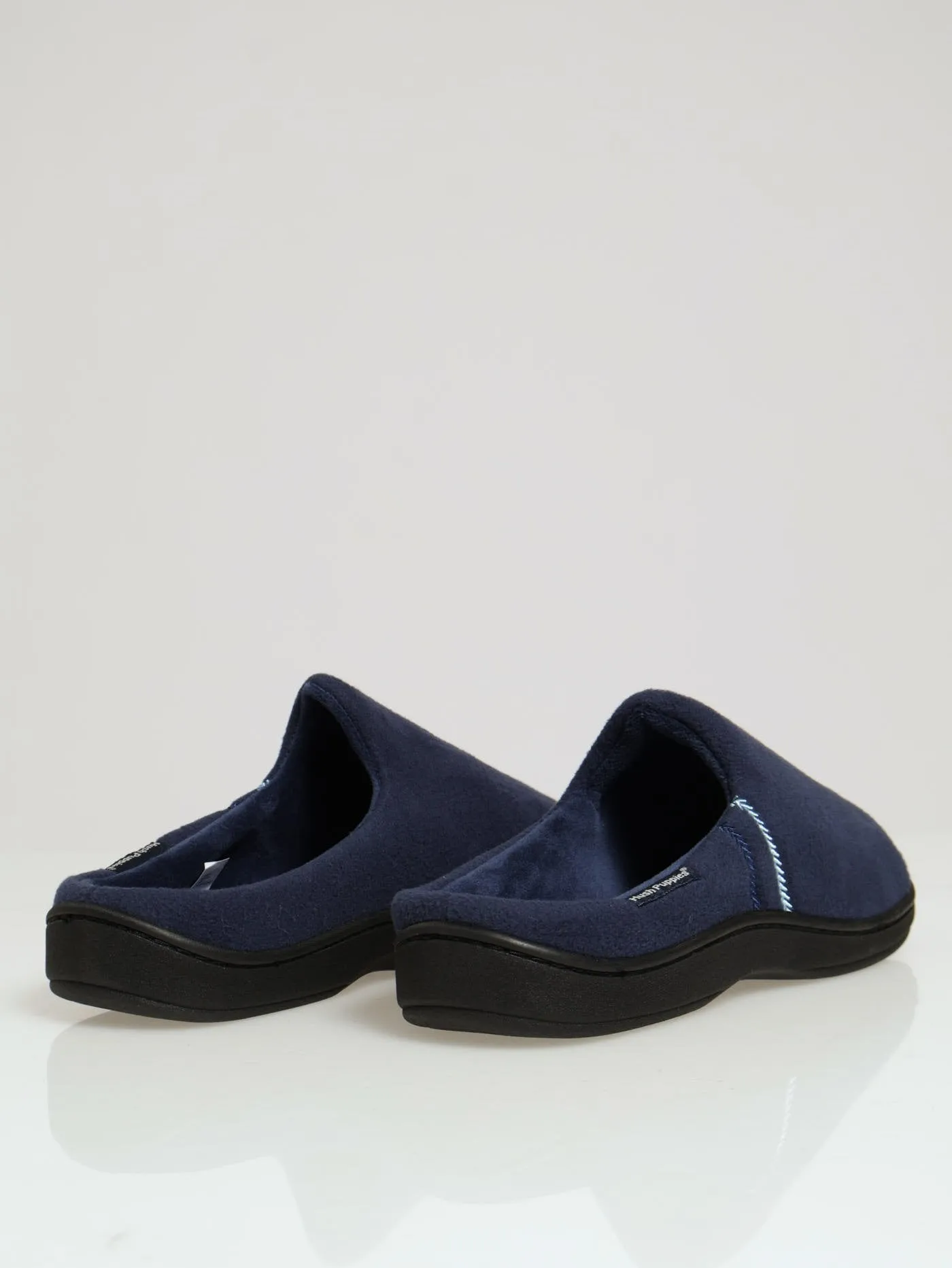 Alex Molded Open Back Fleece Slipper - Navy