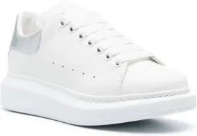 Alexander McQueen iridescent-panel leather sneakers White