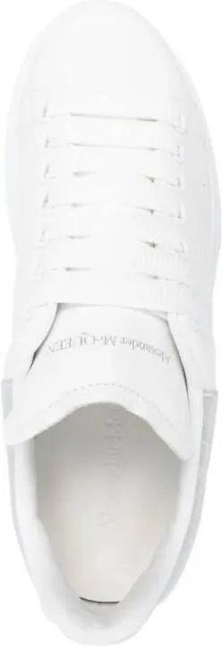 Alexander McQueen iridescent-panel leather sneakers White