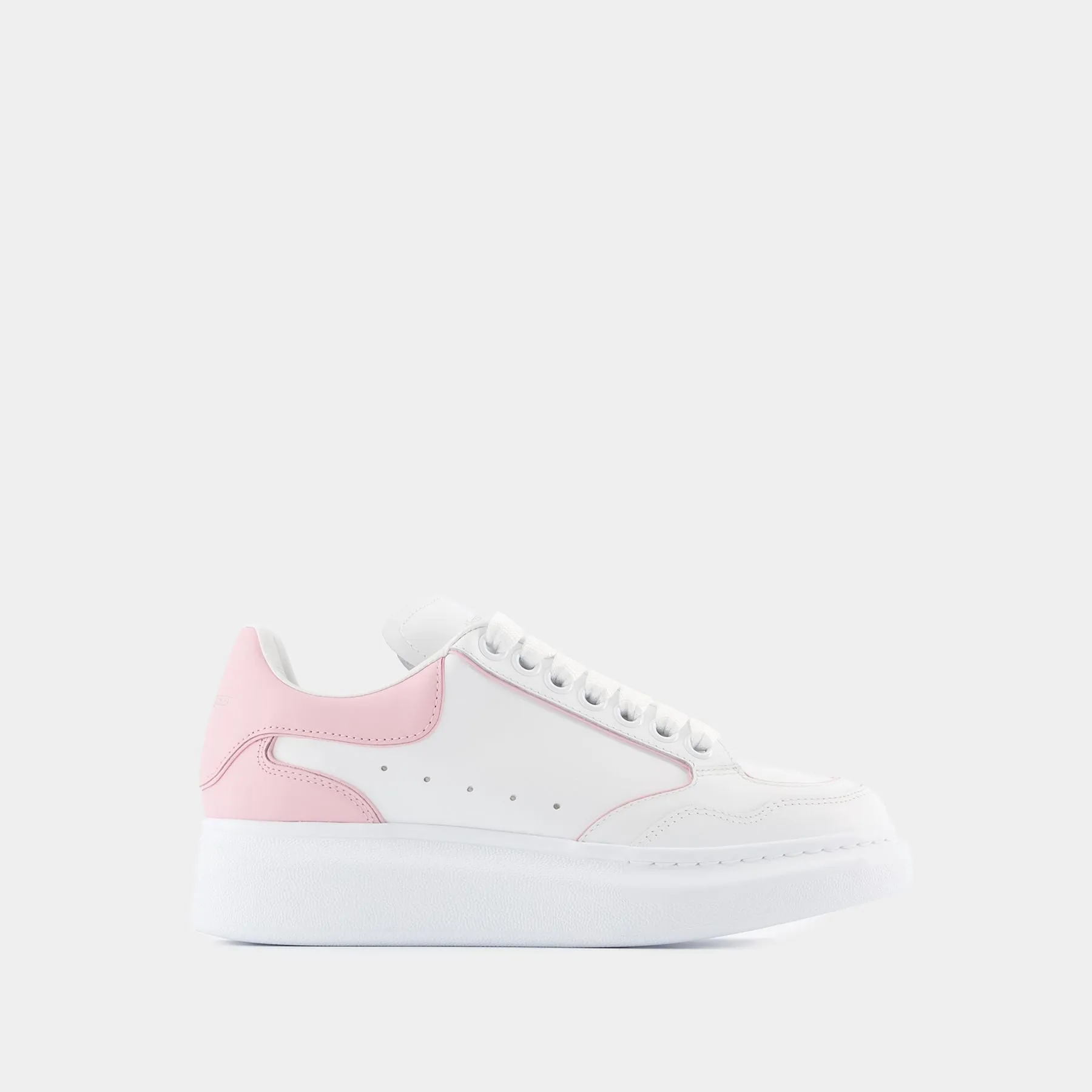 Alexander McQueen  Oversized Hybrid Sneakers - Alexander McQueen - Leather - White/Pink