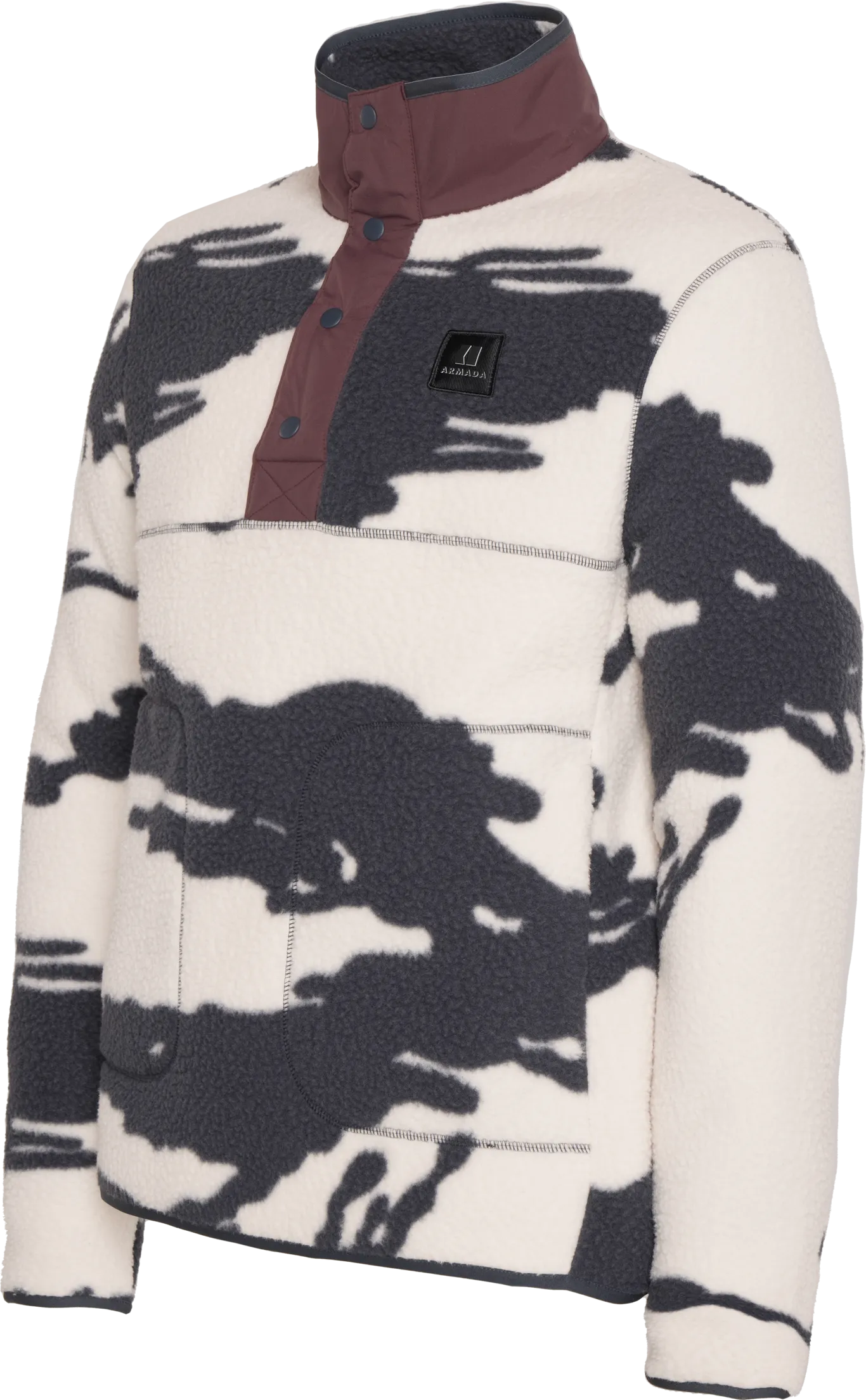 ARMADA Unisex Kenlem Fleece Popover Paint Camo | Buy ARMADA Unisex Kenlem Fleece Popover Paint Camo here | Outnorth