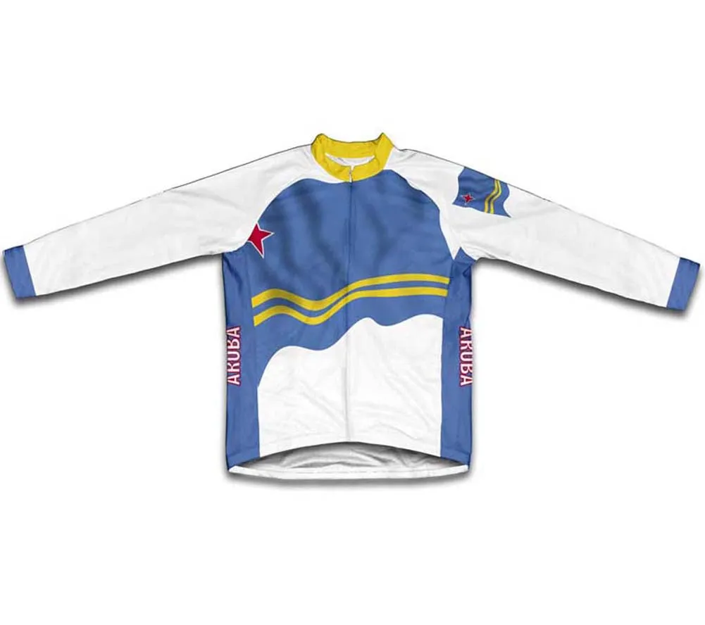 Aruba Flag Winter Thermal Cycling Jersey