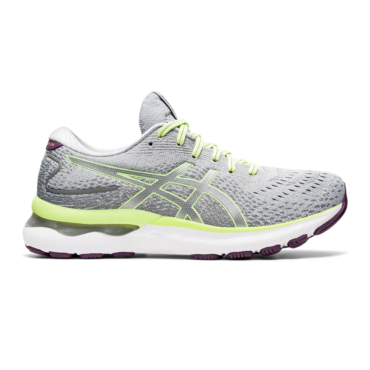 Asics Gel Nimbus 24 - Piedmont Grey - Lime Green