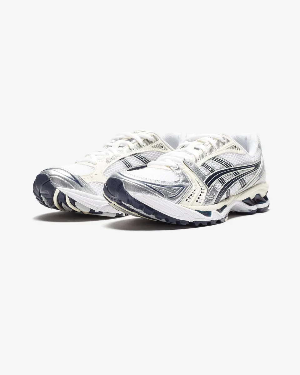 ASICS WOMEN'S GEL-KAYANO 14 - WHITE/ MIDNIGHT