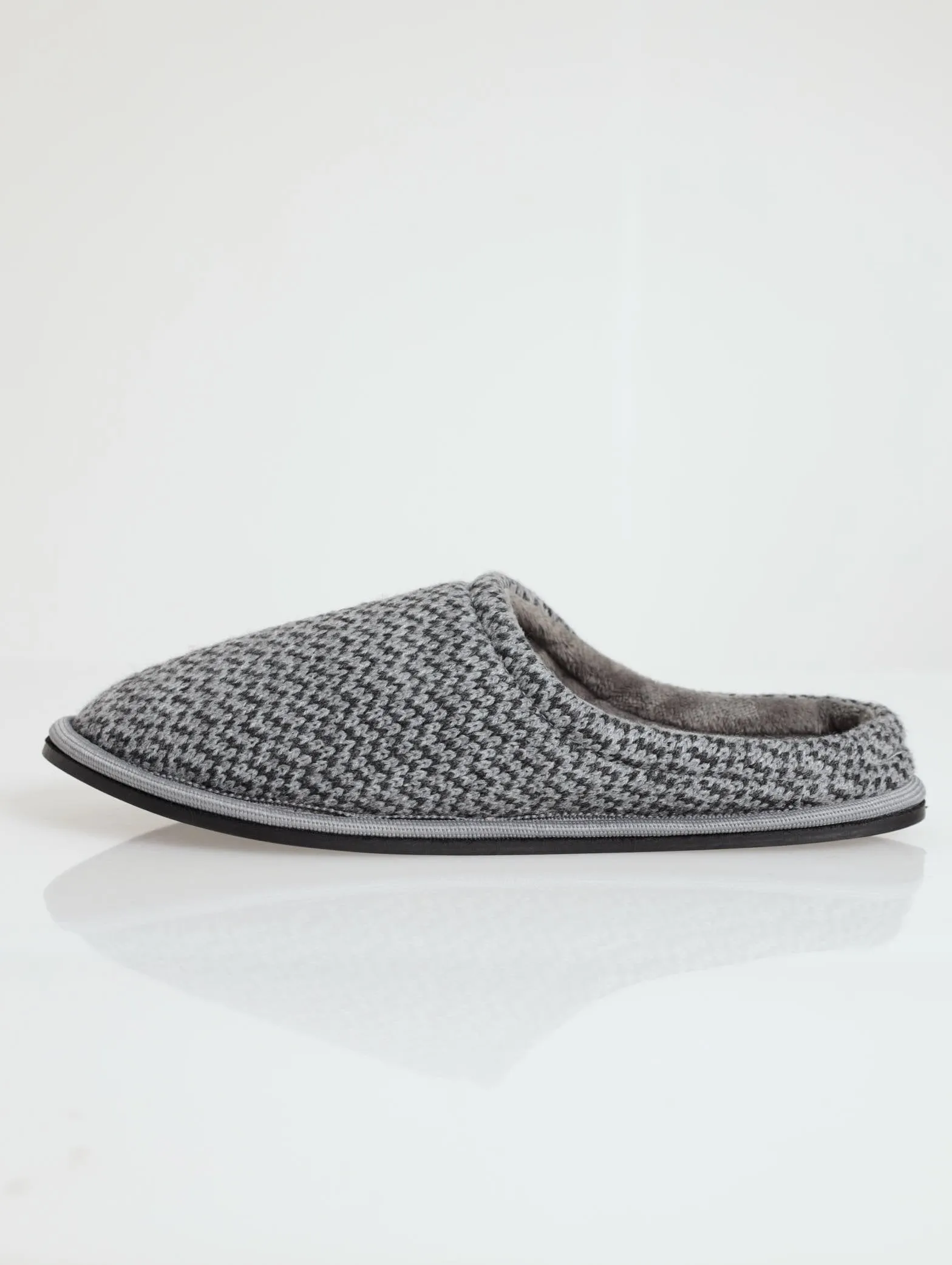 Aztec Open Back Slipper - Grey