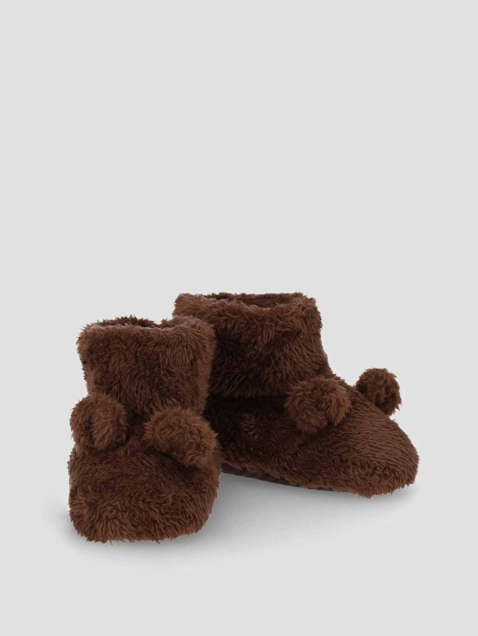 Baby Boys 3D Bear Ears Slipper - Brown