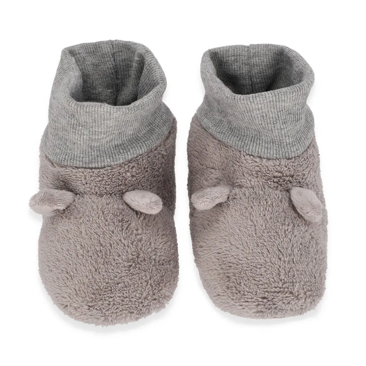 Baby Boys Bunny Ear Slipper - Light Grey