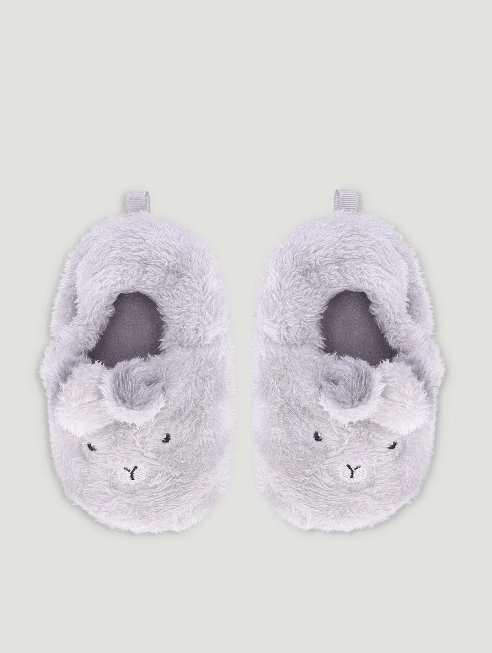 Baby Boys Bunny Slipper - Light Grey