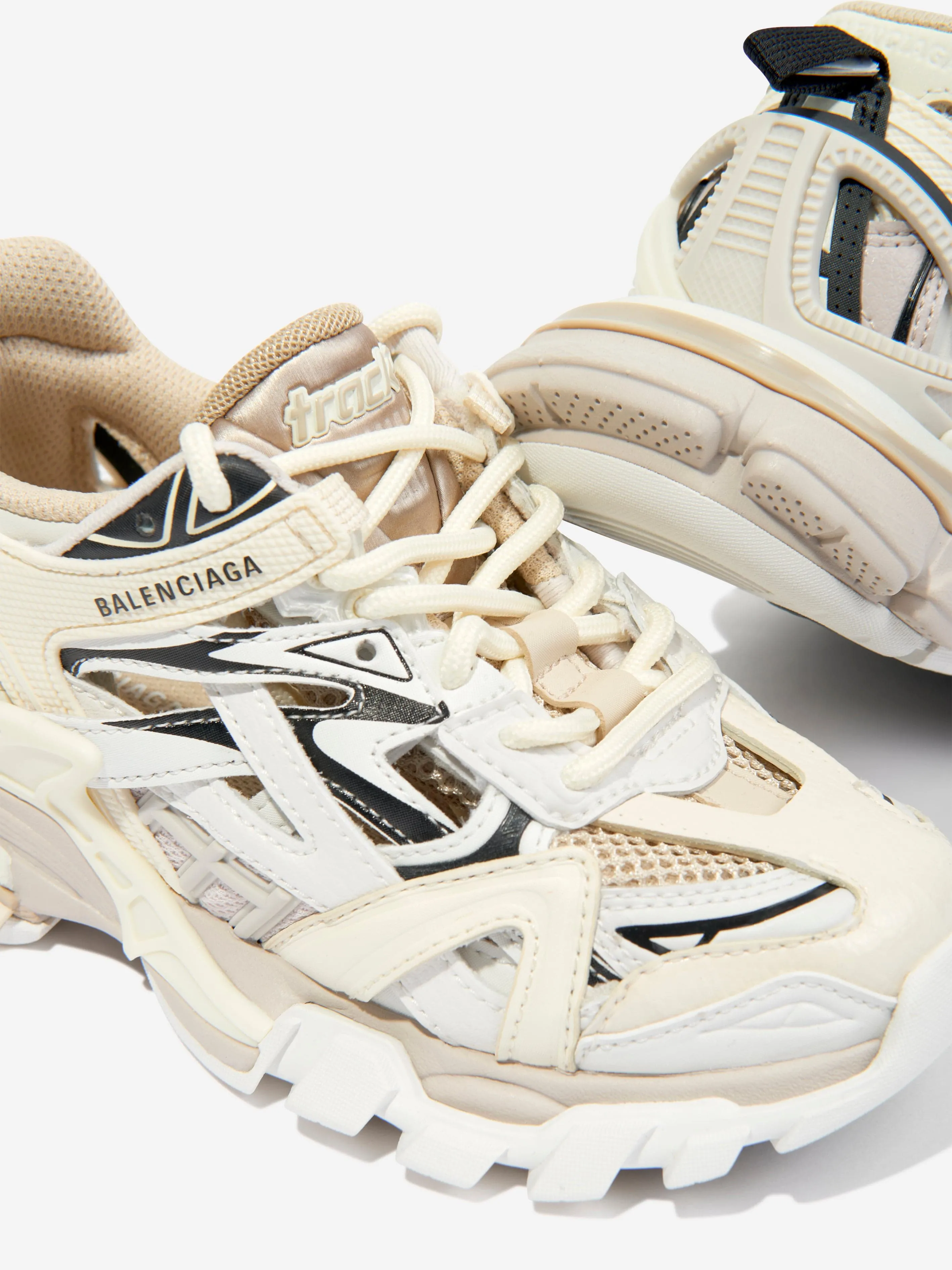 Balenciaga Kids Track 2 Trainers in Beige