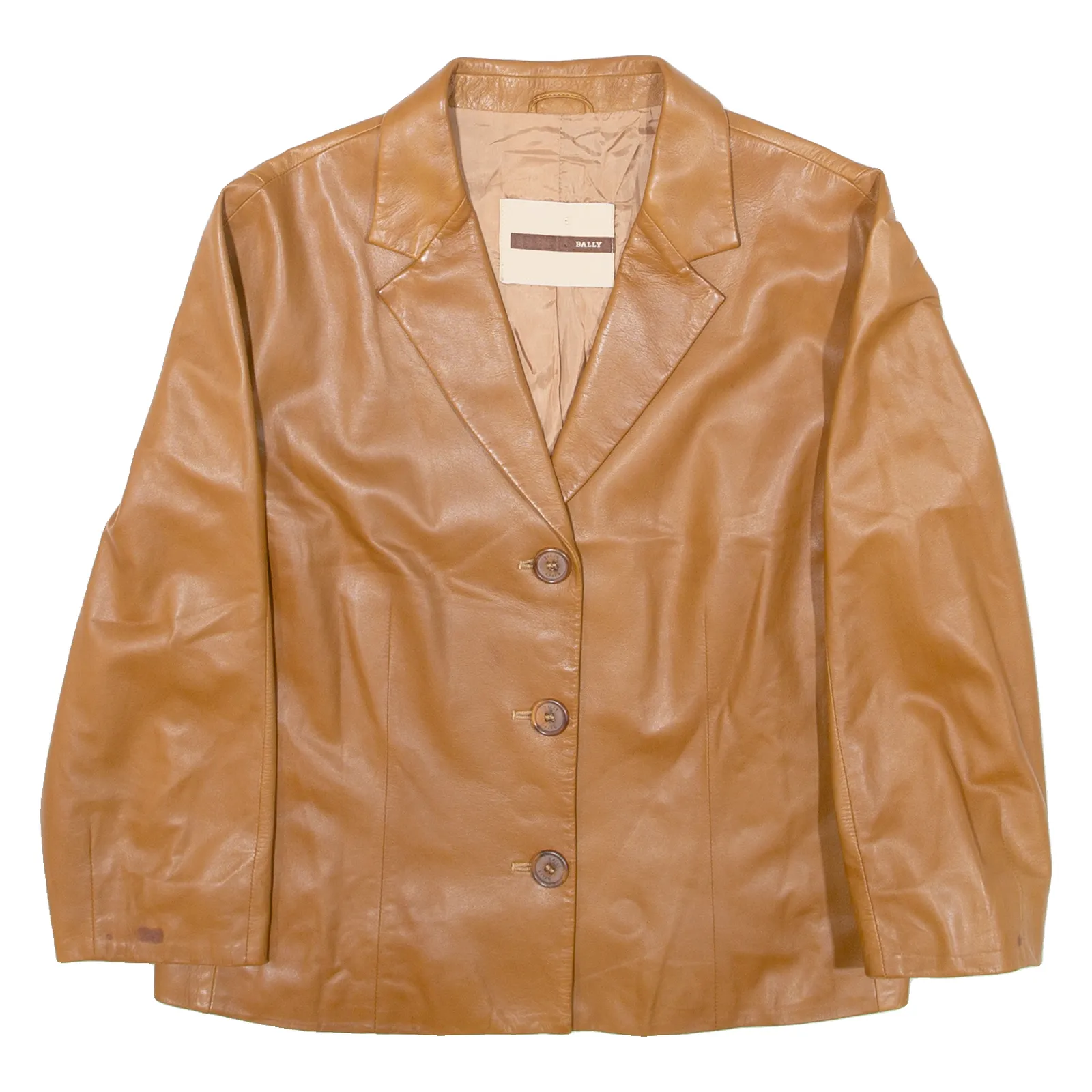 BALLY Womens Jacket Brown Leather XS