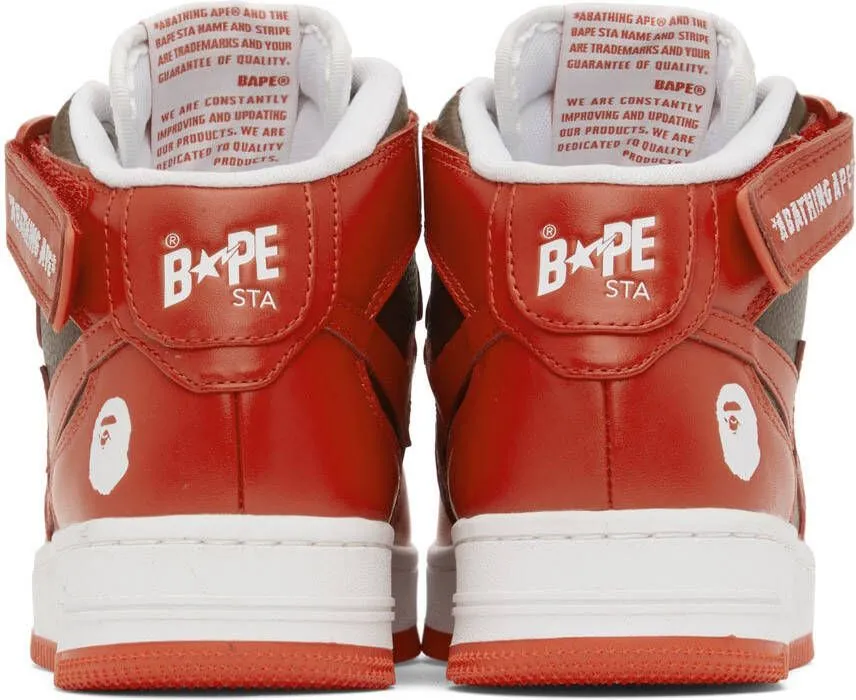 BAPE Red Sta #2 M1 Mid Sneakers