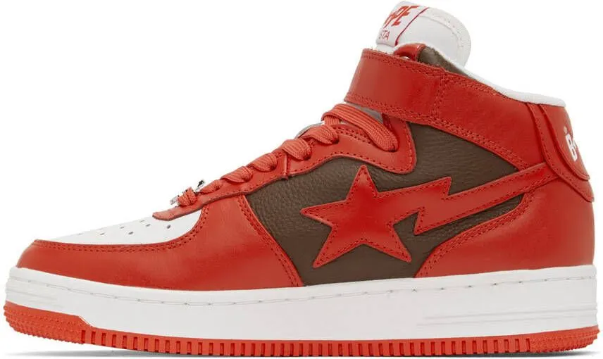 BAPE Red Sta #2 M1 Mid Sneakers