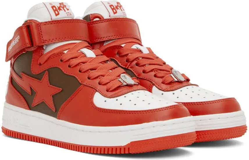 BAPE Red Sta #2 M1 Mid Sneakers