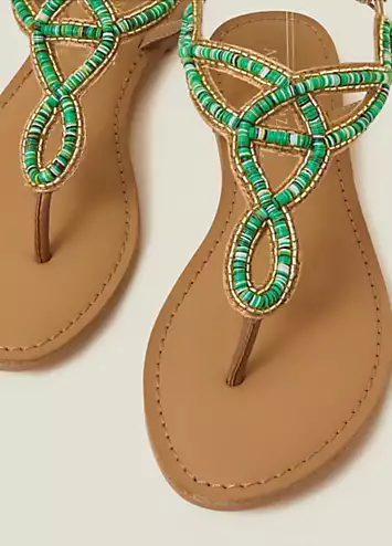 Beaded Cut-Out Sandals by Accessorize | Look Again