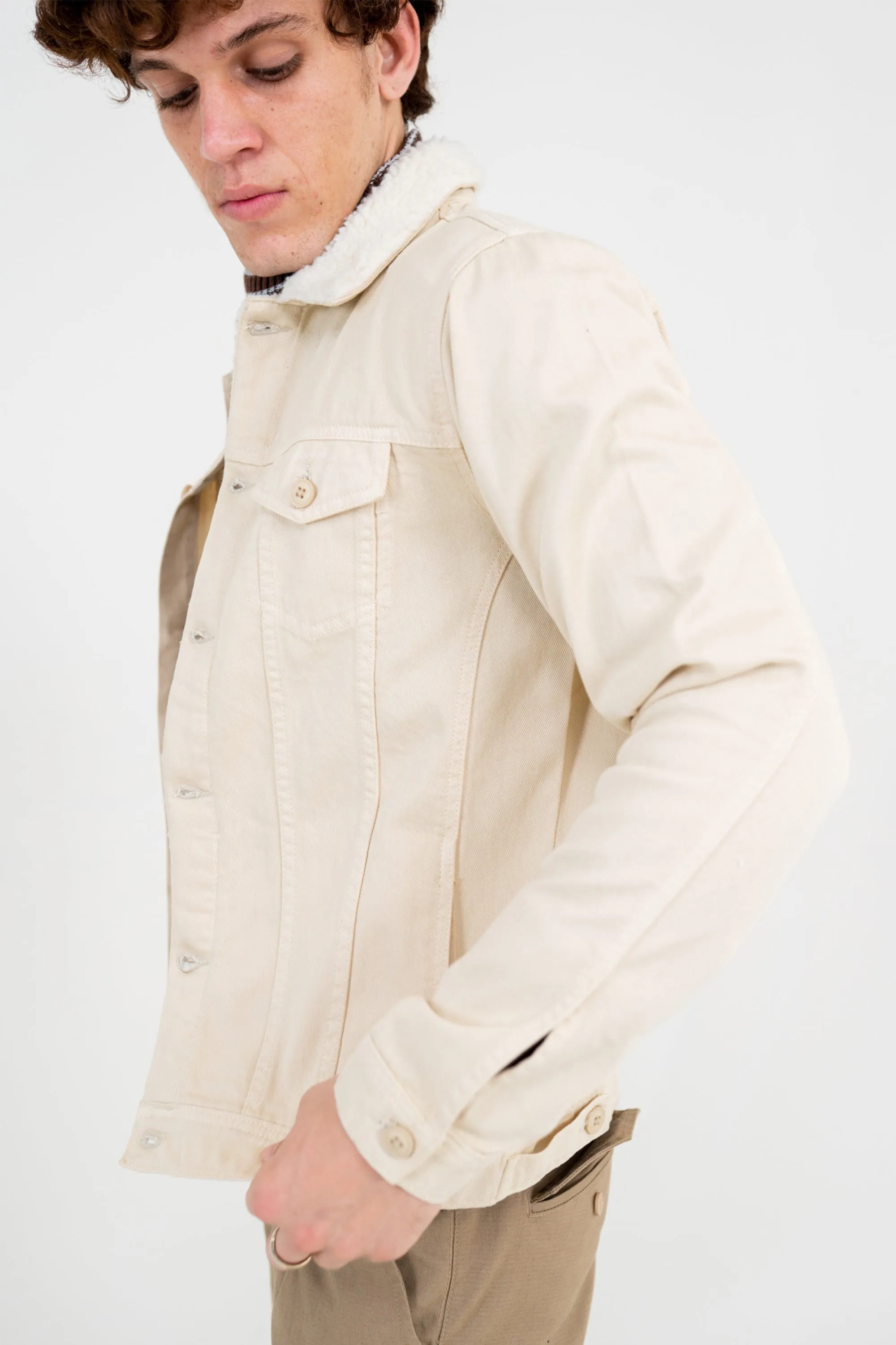 Beige Denim Jacket