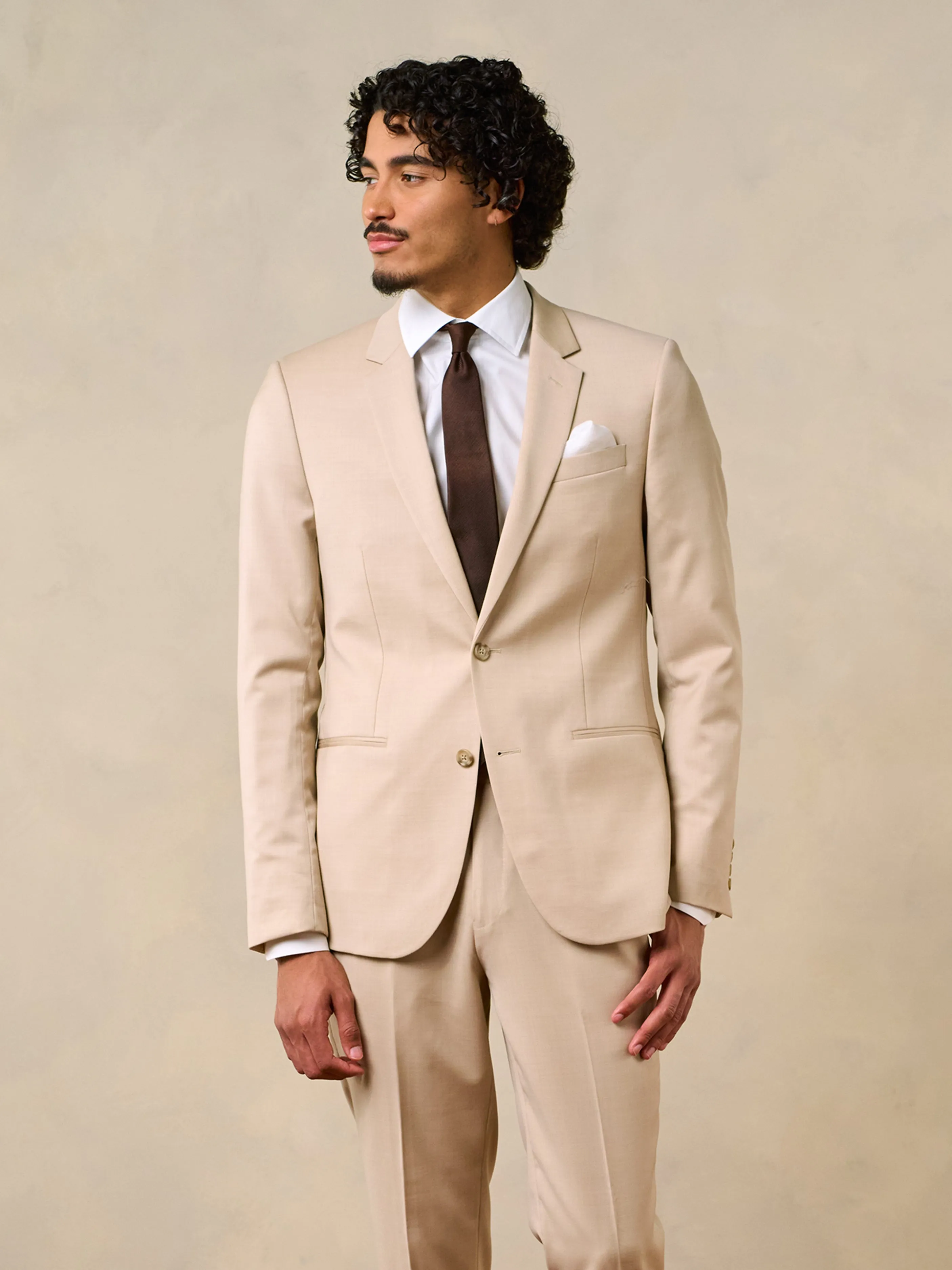 Beige Suit Jacket