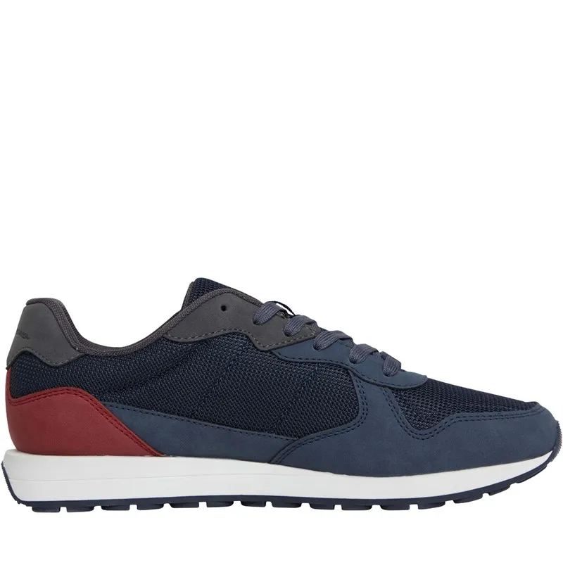 Ben Sherman Mens Cruise Trainers Navy/Charcoal Grey/Red