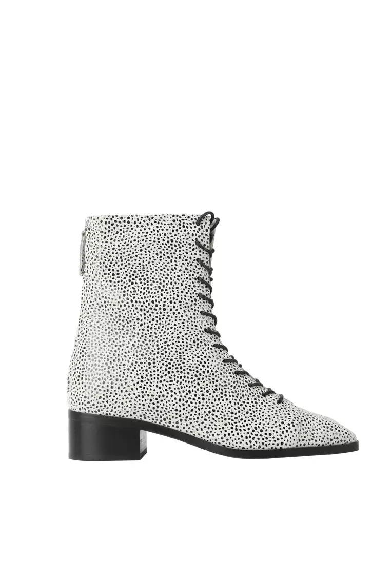 BERACAMY BERACAMY DEJI Tie Zip Boot - Dotted