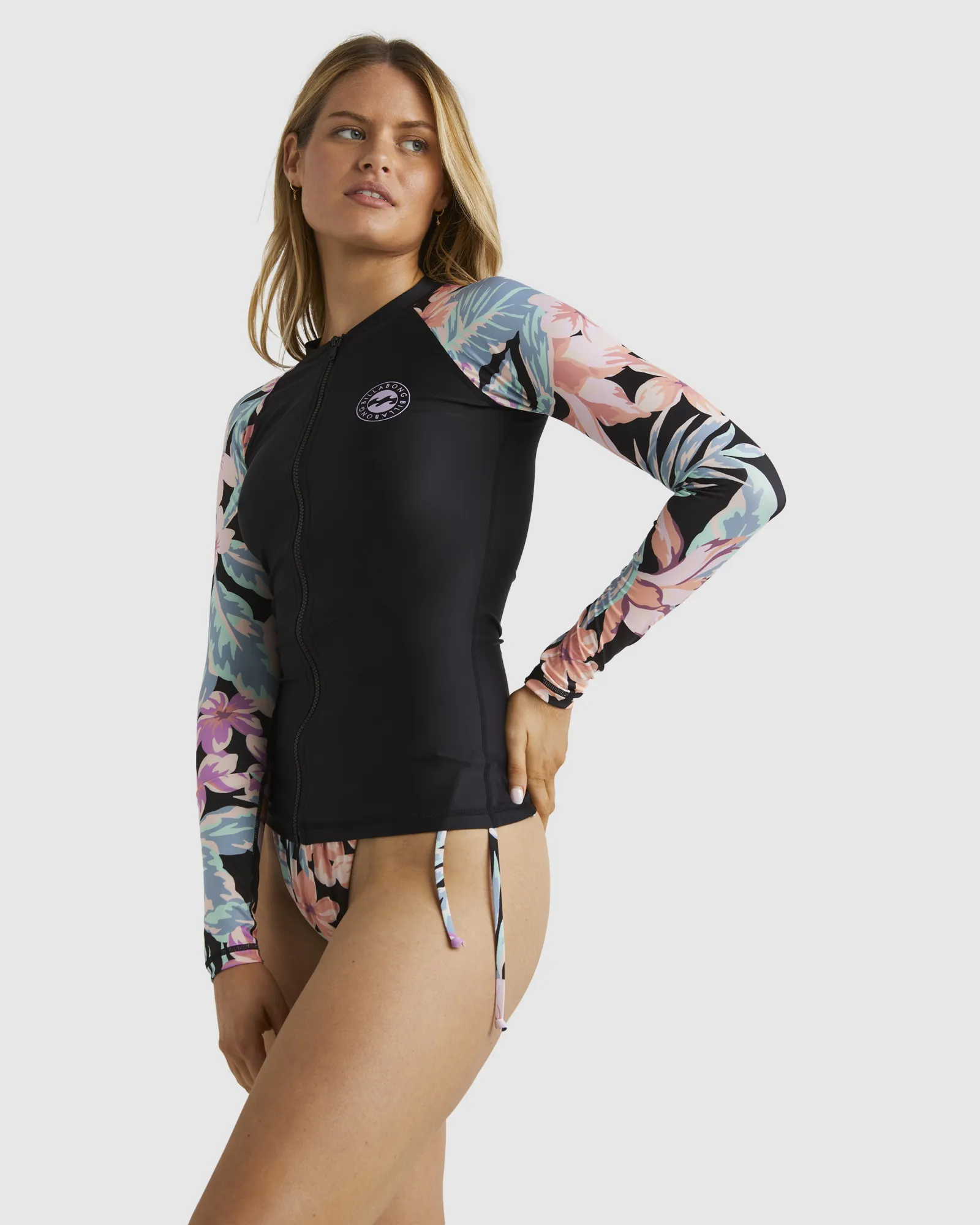 Billabong Nights In Paradise Pipa Rash Vest - Black | SurfStitch