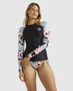 Billabong Nights In Paradise Pipa Rash Vest - Black | SurfStitch