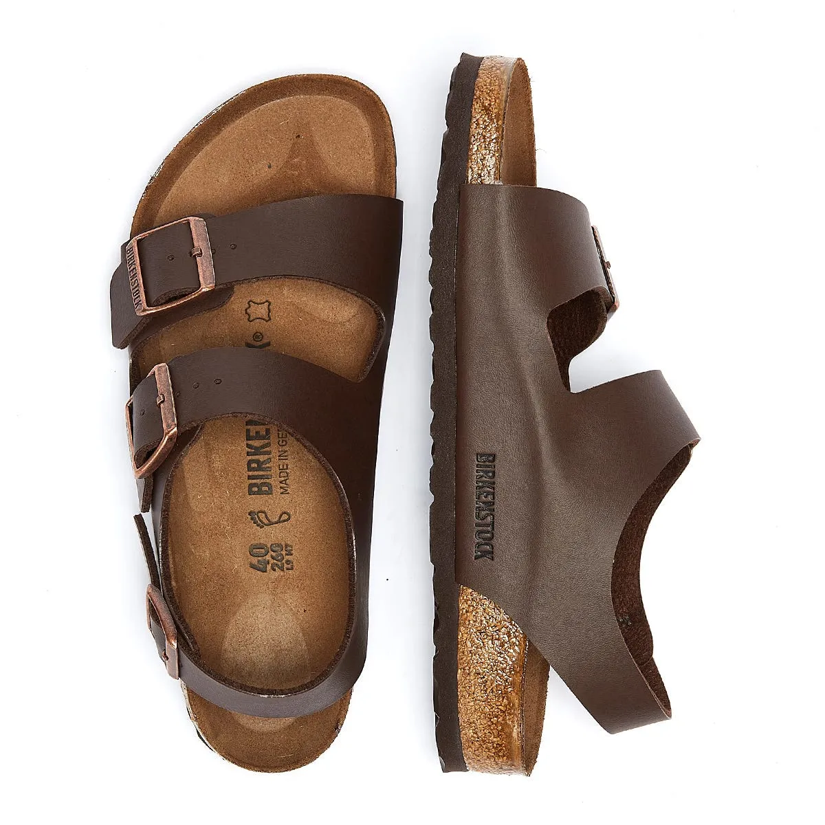 Birkenstock Milano Birko Flor Dark Brown Regular Sandals