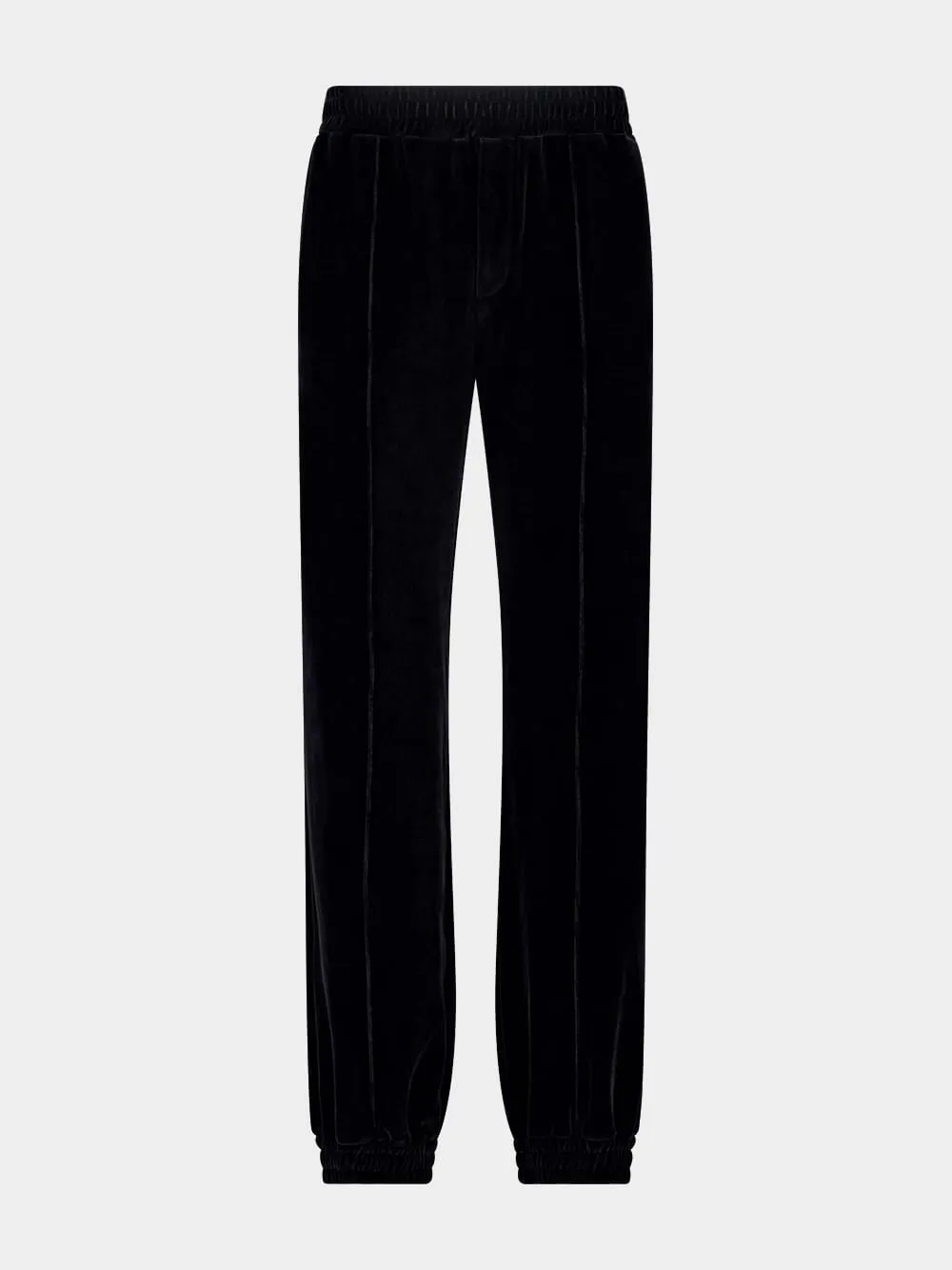 Black Chenille Jogging Trousers