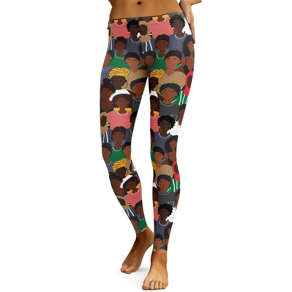 Black History Celebration Leggings