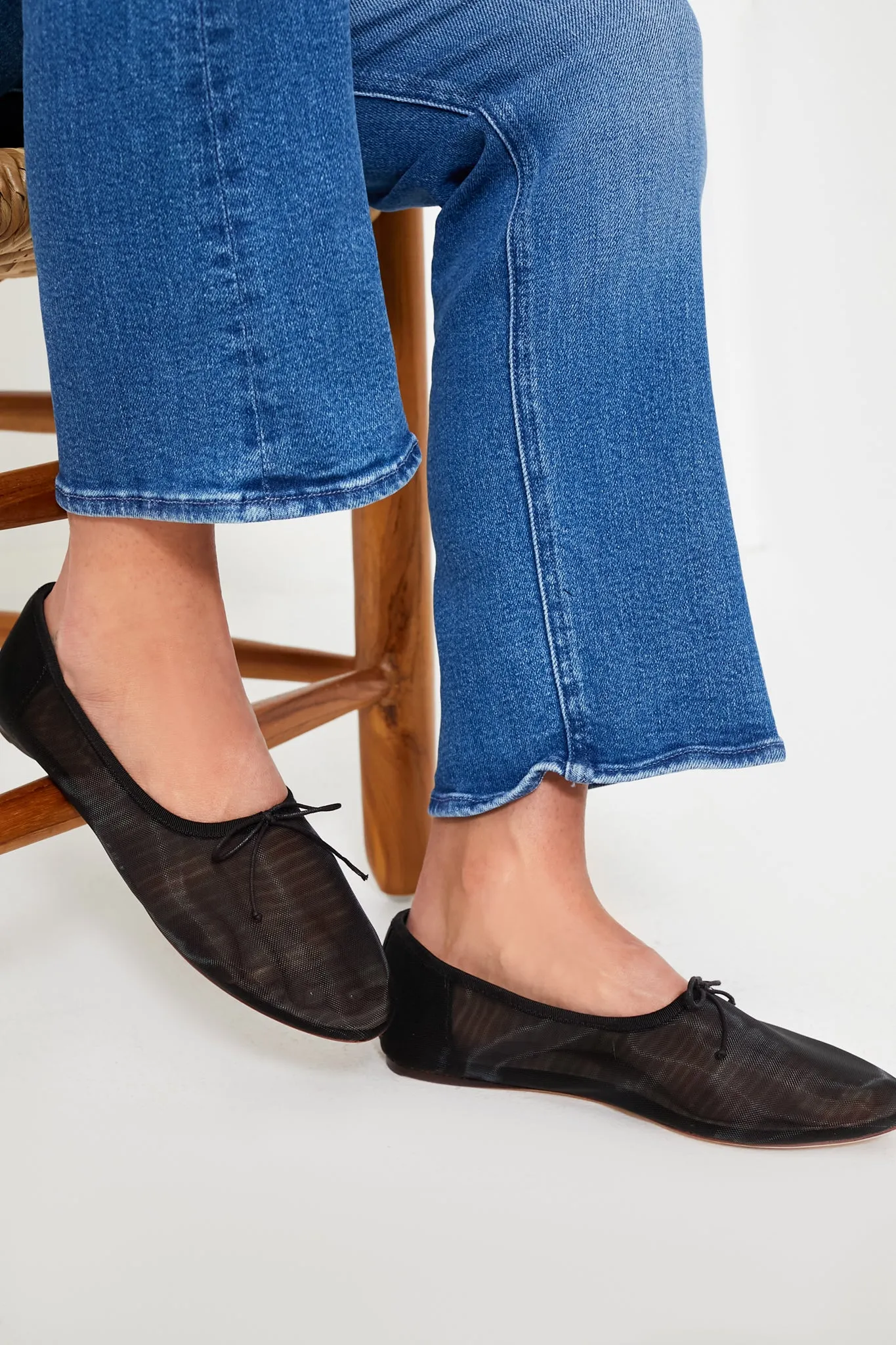 Black Mesh Landon Flats