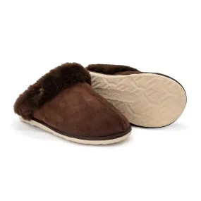 BLKSWN Women's Magnolia Slipper Espresso Shearling