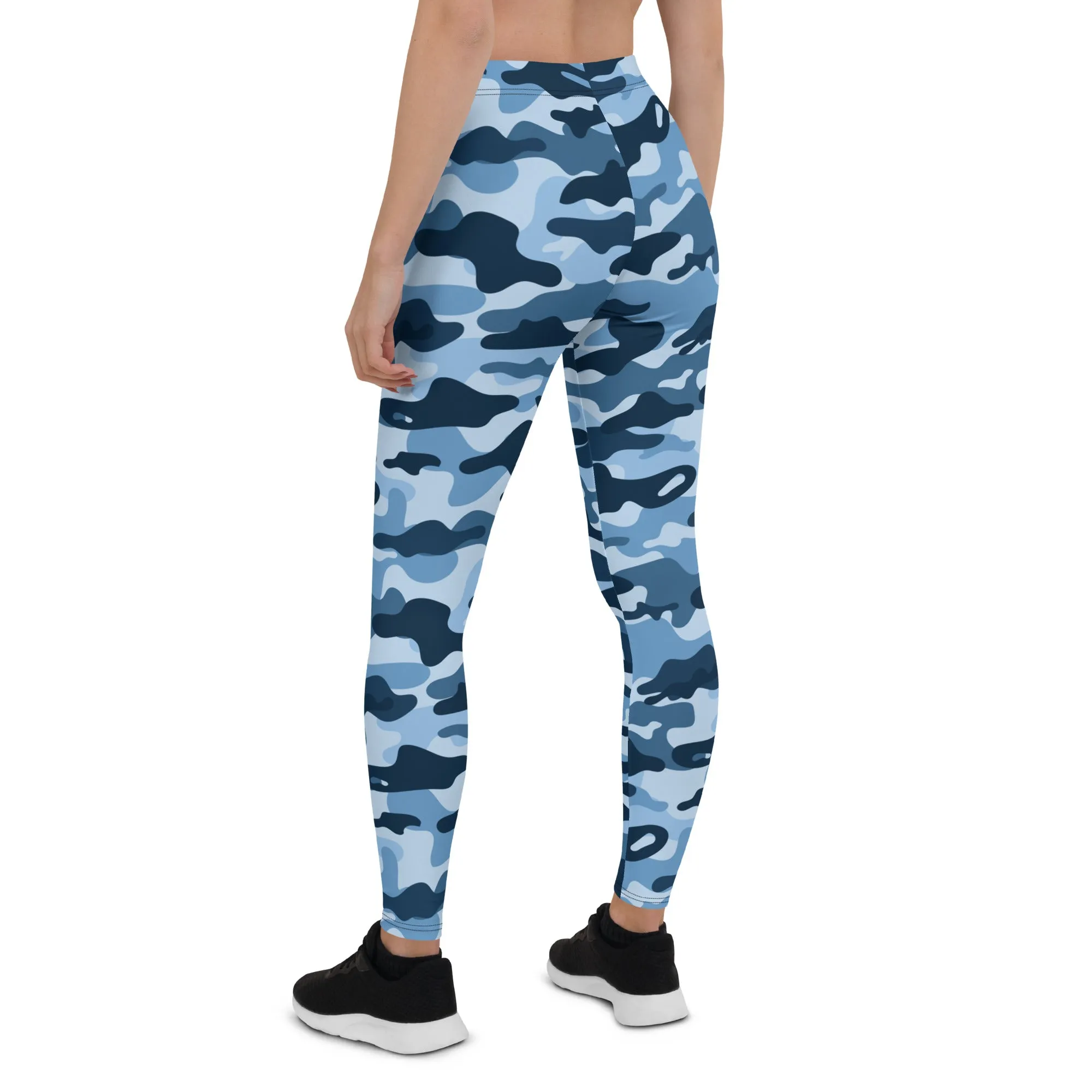 Blue Camo Leggings