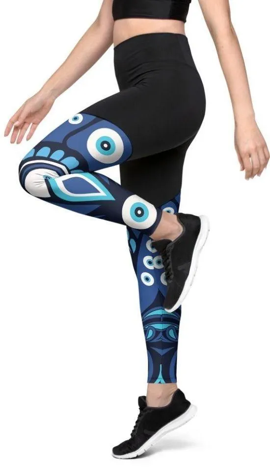 Blue Eye Compression Leggings