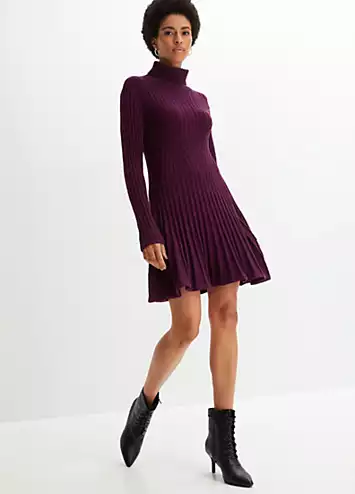 bonprix Polo Neck Knitted Dress | Grattan