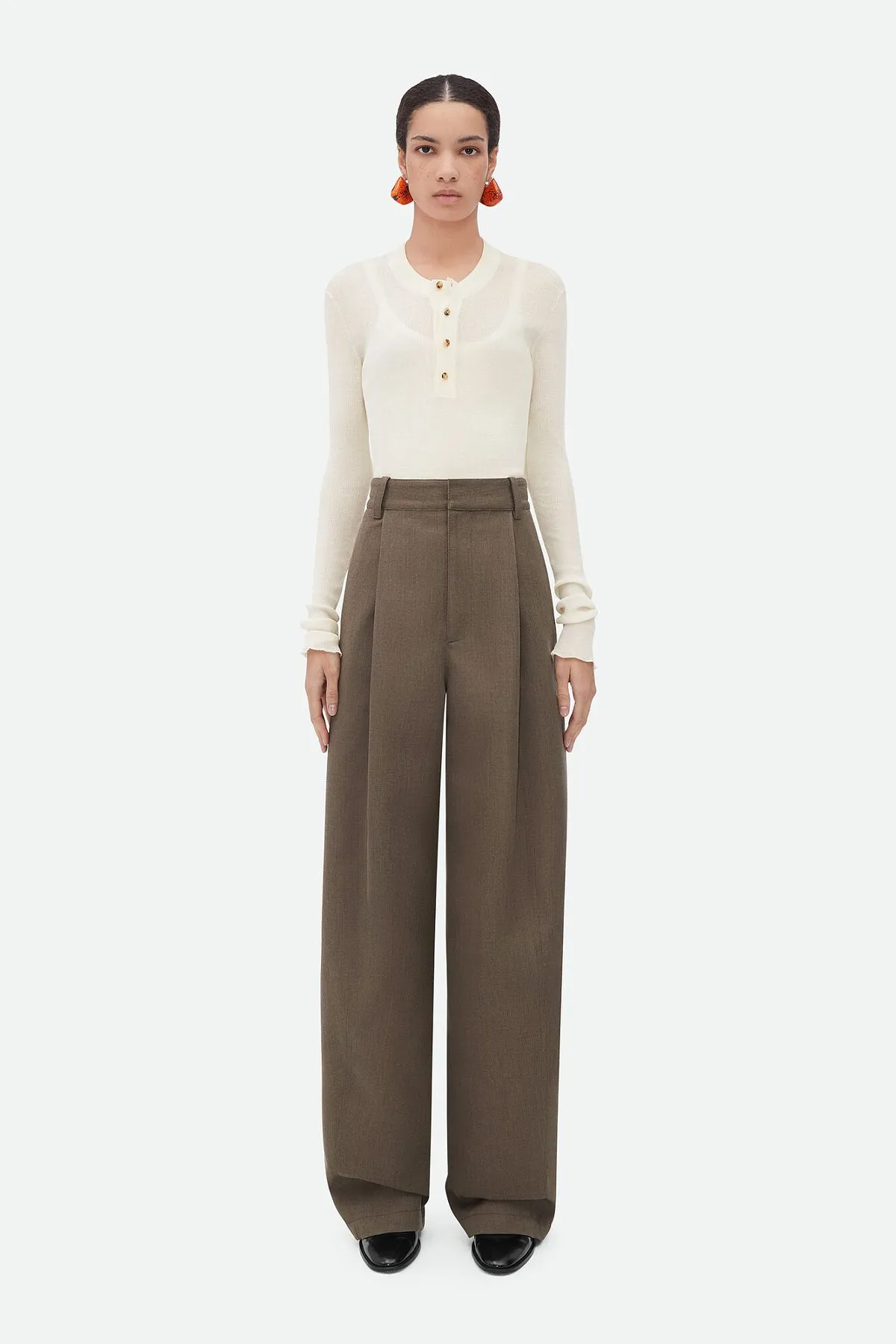 BOTTEGA VENETA | SOFT WOOL TWILL TROUSERS