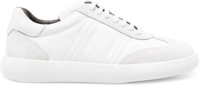 Brioni panelled suede-leather sneakers White