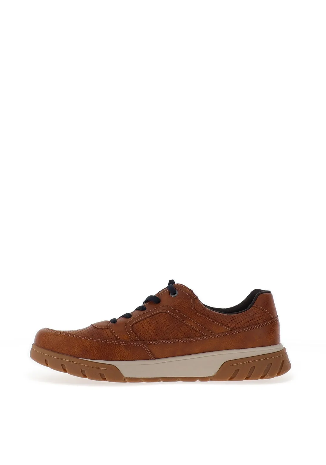 Bugatti Lace Up Casual Shoes, Cognac