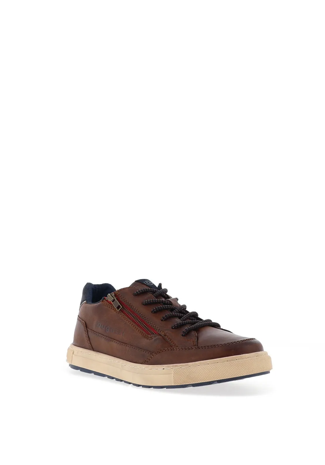 Bugatti Size Zip Casual Shoes, Brown